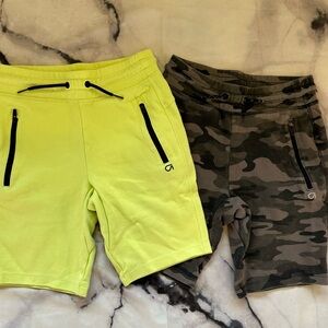 Gap Fit M (8) Boys Neon Yellow/Green & Grey Camouflage Casual/Athletic Shorts